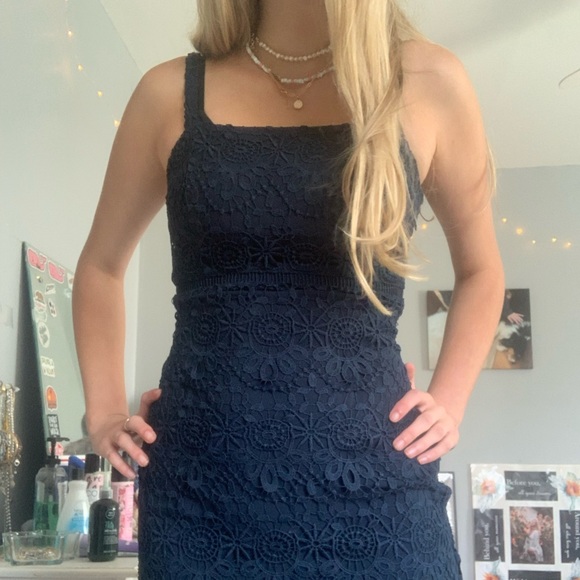 Hollister | Dresses | Hollister Navy Blue Lace Semiformal Dress | Poshmark Hollister | Dresses | Hollister Navy Blue Lace Semiformal Dress | Poshmark